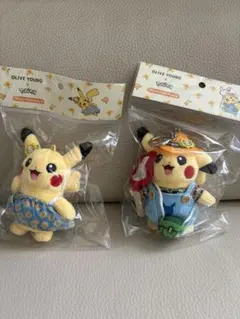 売り切れ店舗多数】韓国限定 ピカチュウ ぬいぐるみキーホルダー