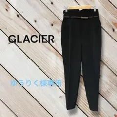 【GLACIER 】HONEYS 黒　ベルト付き ブラック スラックスパンツ　M