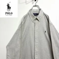 超人気❗️ラルフローレン　ワンポイントロゴシャツ　XXL90s刺繍古着希少レア長袖