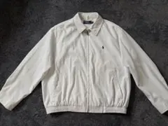 ポロ ラルフローレン白ジップアップジャケットサイズLL