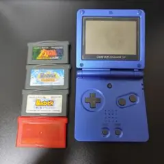 ジャンク ゲームボーイアドバンスSP 青 本体とソフト