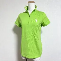 RALPH LAUREN GOLF ハーフジップポロシャツ S ライムグリーン