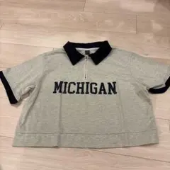 SHEIN MICHIGAN ポロシャツ XS グレー/ネイビー