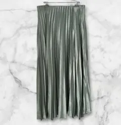 ZARA ザラ　グリーン プリーツ ロングスカート