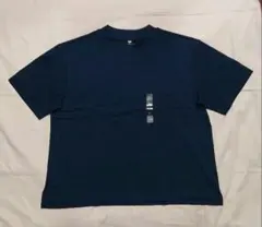 ユニクロ WOMEN エアリズムコットンT 半袖 L ネイビー