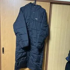 FILA ブラック ロングコート Lサイズ