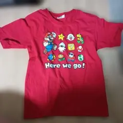 マリオ Tシャツ 赤 Here we go! サイズ130