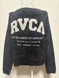 RVCA ルーカ　ニット セーター カーディガン バックプリント ロゴ