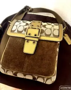 COACH シグネチャー ショルダーバッグ ブラウン