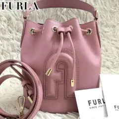 新品 未使用✨フルラ 現行 クリオ ショルダーバッグ ロゴ バケット ピンク