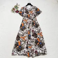 美品】マックスマーラ ロングワンピース 花柄 シルク ベルト付き S