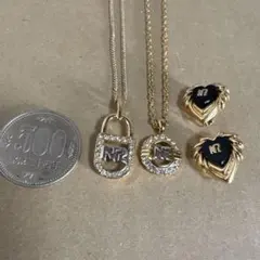 NINA RICCI ネックレス2点+イヤリングセット ゴールドカラー 1766