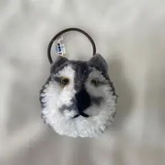 ヘアアクセサリー　オオカミぬいぐるみ髪ゴム