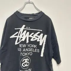 希少価値大 激レア 美品 STUSSY ワールドツアー ビッグロゴ ポロシャツ