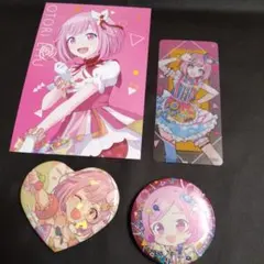 鳳えむ 缶バッジ2個、プロフカード、しおり、オマケ有り　プロセカ