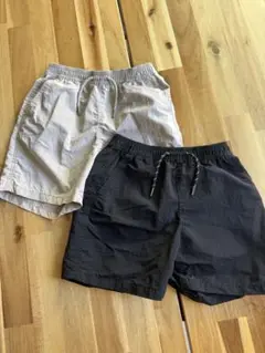 ハーフパンツ 2色セット（ベージュ・黒）　GU 110 キッズ