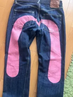 【美品】 EVISU 大黒 ピンク No.2 2001 トラ耳 虎耳 W35 濃 美品】 EVISU 大黒 ピンク No.2 2001 トラ耳 虎耳 W35 濃 EVISU