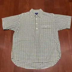J.CREW チェック柄 半袖　プルオーバーシャツ　Mサイズ　90s