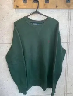 【ポロラルフローレン】　古着　グリーン　メンズ　L