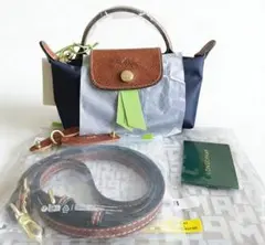新品LONGCHAMP ショルダーバッグ ネイビーXS