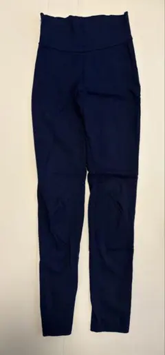 ネイビー ハイウエスト フィットレギンス Lサイズ