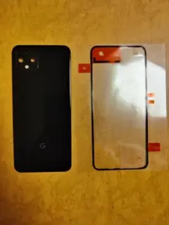 【新品】Google Pixel 4純正 リアガラス 黒 (テープ/NFC付)②のサムネイル