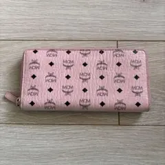 MCM 長財布 ラウンドファスナー ピンクのサムネイル