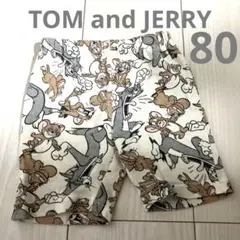 トムとジェリー 総柄 ハーフパンツ ショートパンツ　80