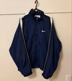 90s 銀タグ ナイキ ナイロンジャケット サイドライン ビッグロゴ