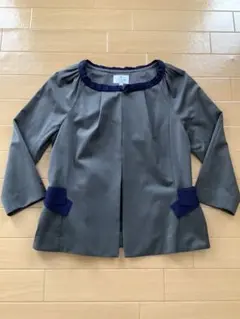 LANVIN en Blue ランバンオンブルー グレージャケット36 日本製