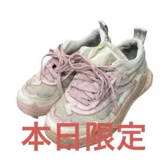 OFF-WHITE ODSY-1000 厚底スニーカー ピンク×ベージュ 37のサムネイル