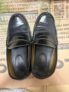 黒 ローファー 24.5cm 本革風 定番 学生・通学用にも