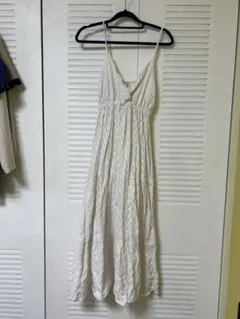 ホワイト キャミワンピース ロングワンピース