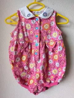 ヴィンテージ Gymboree 花柄 ロンパース ピンク レインボータグのサムネイル