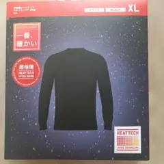 UNIQLO【新品】超極暖ヒートテッククルーネックT　長袖　XL　ブラック　起毛