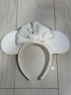ディズニーシーカチューシャ ミニーちゃんホワイトデニム
