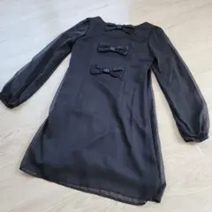 スコットクラブ　ワンピース　リボン　ブラック　M