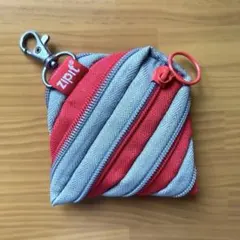 zipit コインケース 小銭入れ レッド×グレー