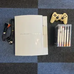 PlayStation3セラミックホワイト40GB本体とps3、ps2ソフト多数 - メルカリ