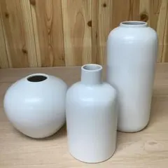 VCNY Home 　陶製花瓶 3個セット　ホワイト　　/※105