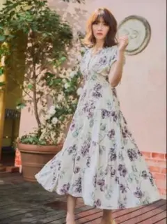 Herlipto♡Floral Cut-Out Long Dress - メルカリ