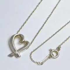 ティファニー　ラビングハート　1Pダイヤ　ネックレス　925