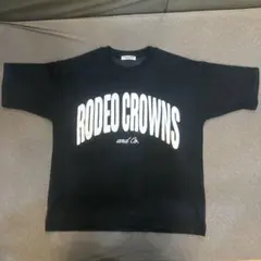 【美品】RODEO CROWNS WIDE BOWL ロゴTシャツ ブラックのサムネイル