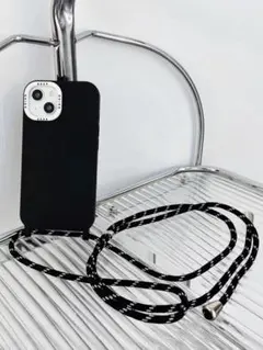 iPhone12 12Pro ストラップ付 シリコンケース ソフトケース