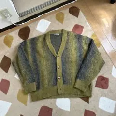 オリーブグリーン グレー ストライプ カーディガン ZARA