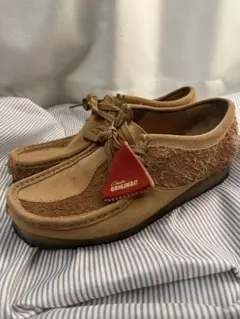 美品 クラークスオリジナル ワラビー タン コンビネーション US7. 5