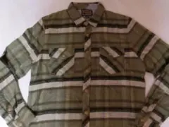 USA購入【VOLCOM JEANS】チェック柄ネルシャツUS Mグリーン系
