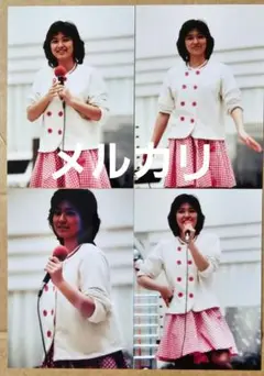石川秀美　生写真　4枚セット⑪昭和アイドル(Lサイズ)のサムネイル
