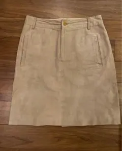 ドゥーズィエムクラス　ゴートレザー　スカート　スエード