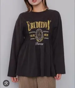 SENSE OF PLACE シャーリンググラフィックロングスリーブTシャツ